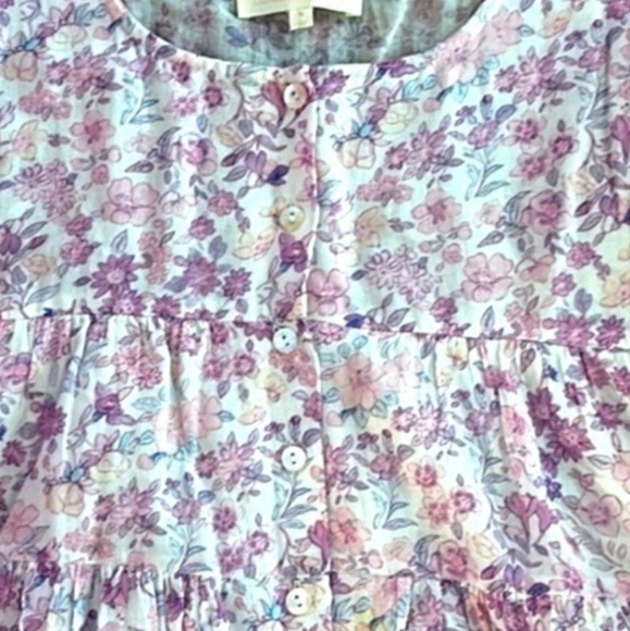 LOVESHACKFANCY Runa Tiered Floral-Print Cotton-Voile Mini Dress - Picture 6 of 6